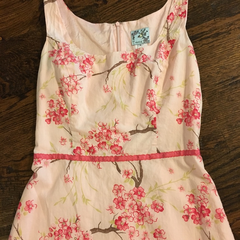 Pink Tabitha dress with delicate floral design